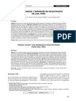 Estrés, Ansiedad Y Depresión en Magistrados de Lima, Perú