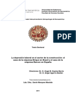 La Depresión Laboral en El Sector de La Construcción: El Caso de La Empresa Brique en Brasil y El Caso de La Empresa Barcon en España