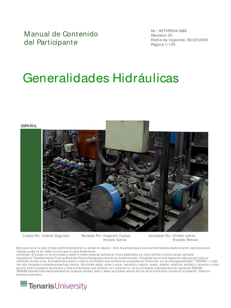 IMTHP004GBS Hydraulics Fundamentals Coursebook 00 Spanish