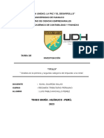 5ta Tarea de Regimen Tributario ..Primera y Segunda Categoria de Impuesto A La Renta