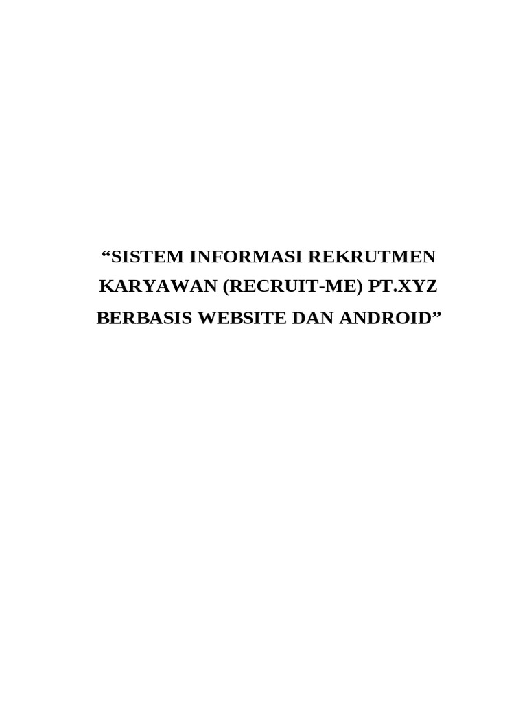 Contoh Desain UI/UX Aplikasi Rekrutmen | PDF