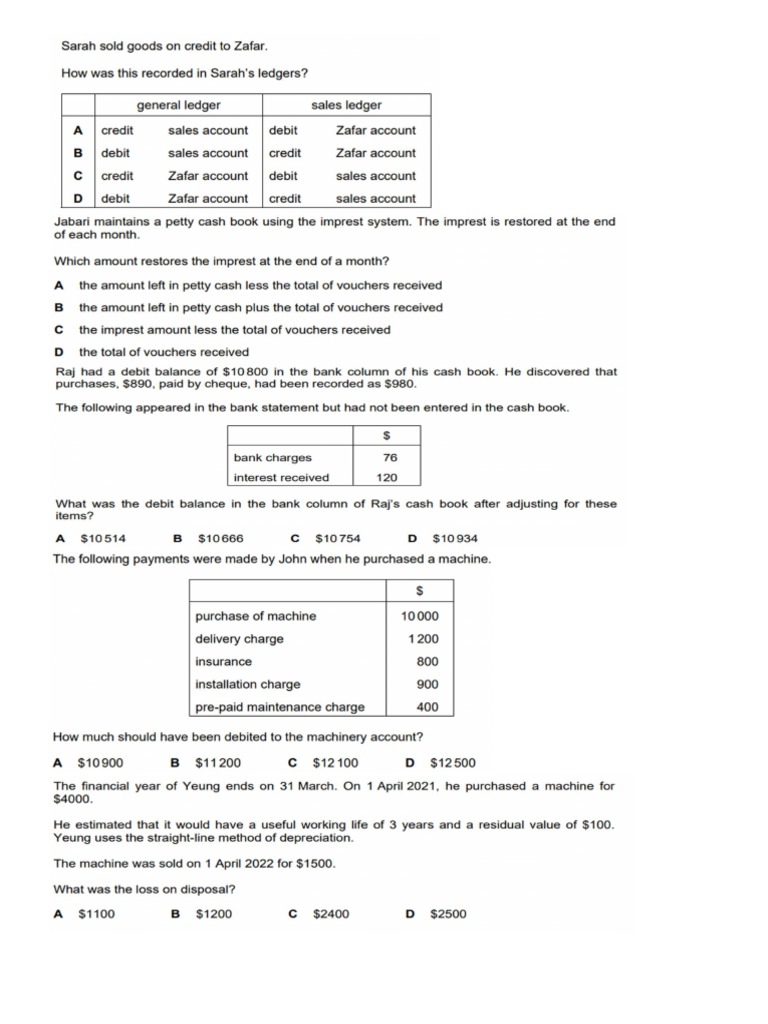Accounts Worksheet 1 PDF