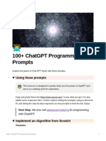 100 ChatGPT Programming Prompts
