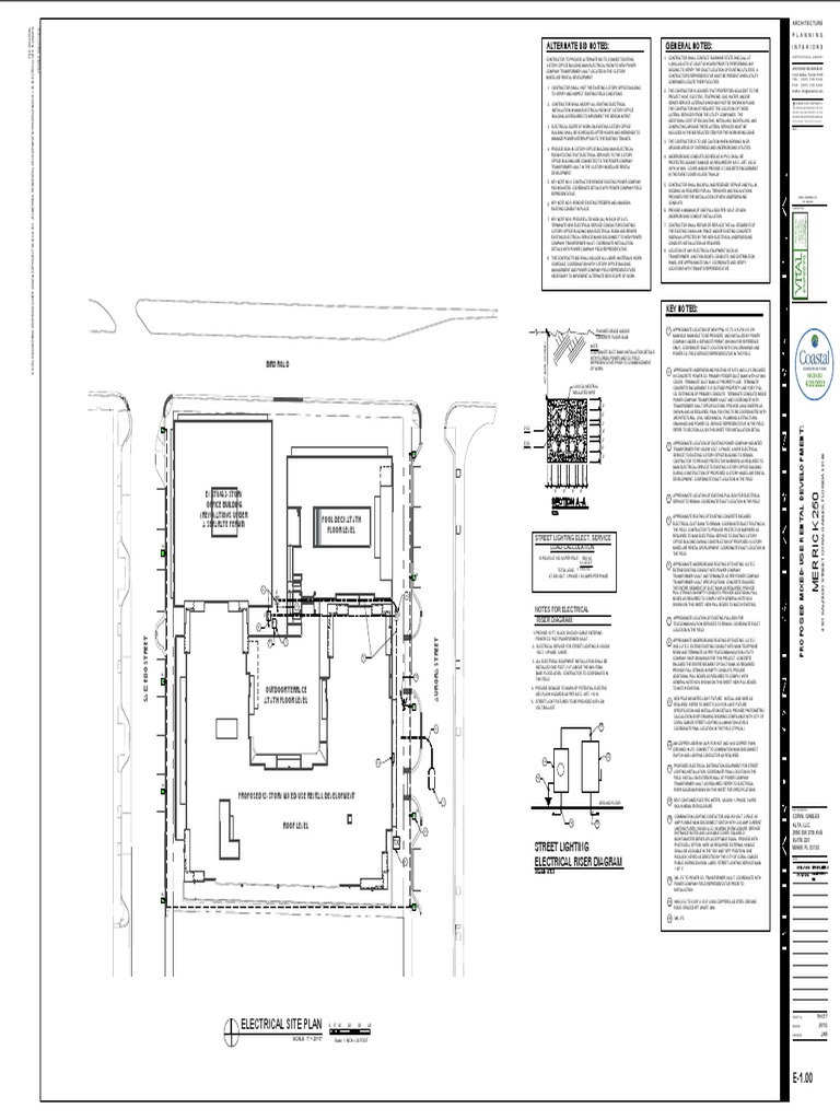 Electrical Site Plan for Merrick Development | PDF | Electric Power ...