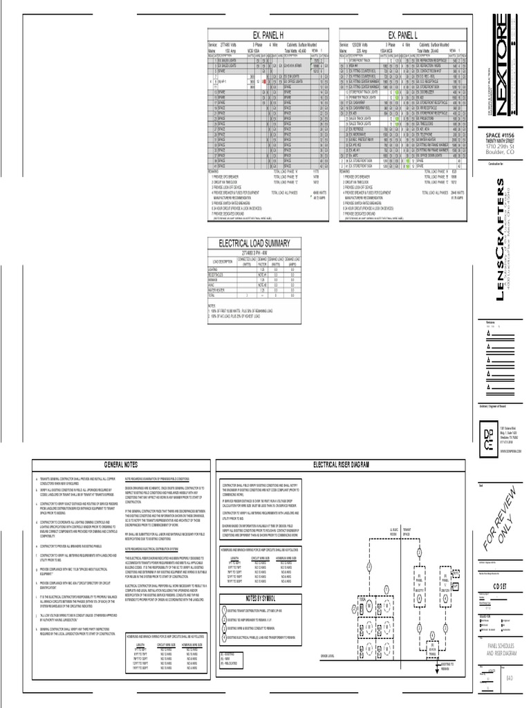 Nextore Electrical Panel Specifications | PDF | Electrical Wiring ...