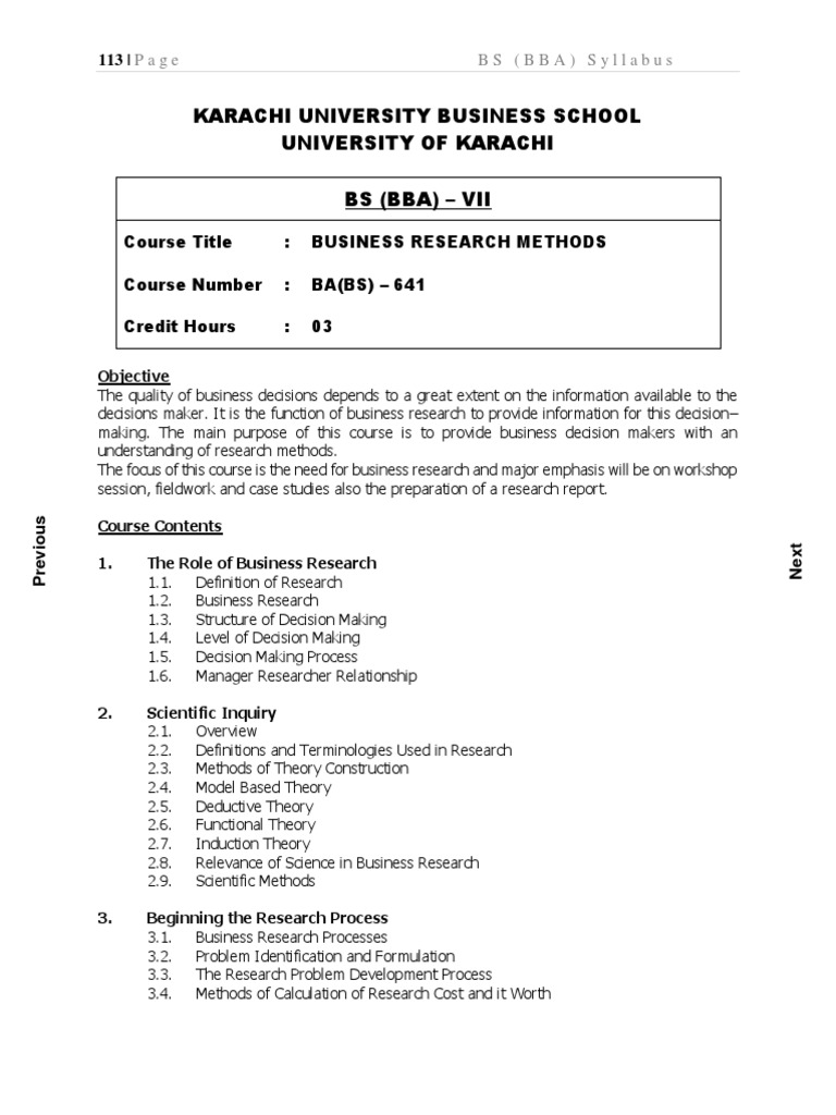Karachi University Business School University Of Karachi Bs Bba Vii