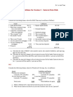 Selected Problems For Interest Rate Risk