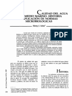 Alidad Del Agua en El Medio Marino. Historia Y Aplicación de Normas Microbiológicas