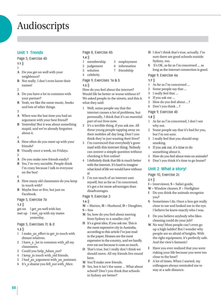 Trasncription Navigate Intermediate b1 Workbook Wi 1 | PDF
