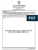 Reforma Parcial de La Ordenanza de Impuestos Sobre Vehiculos 31 10 18