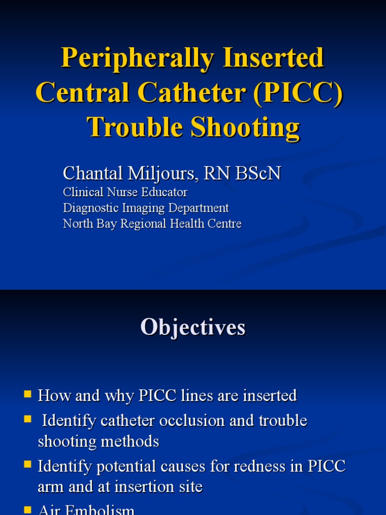 PICC Line Troubleshooting PDF Causes Of Death Diseases And Disorders