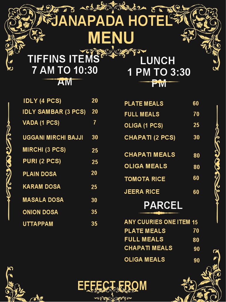 Tiffins Items | PDF