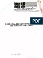 Ordenanza Sobre Control Urbano Del Municipio Maracaibo