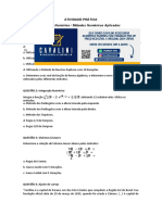 Atividade Prática - Cálculo Numérico - Métodos Numéricos Aplicados