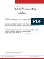 A Study of Volatility of Select Metals Traded in The Indian Commodity Market Shubhangi Jore Varsha Shrivastava