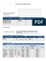 Quarterly Progress Status Report 2022