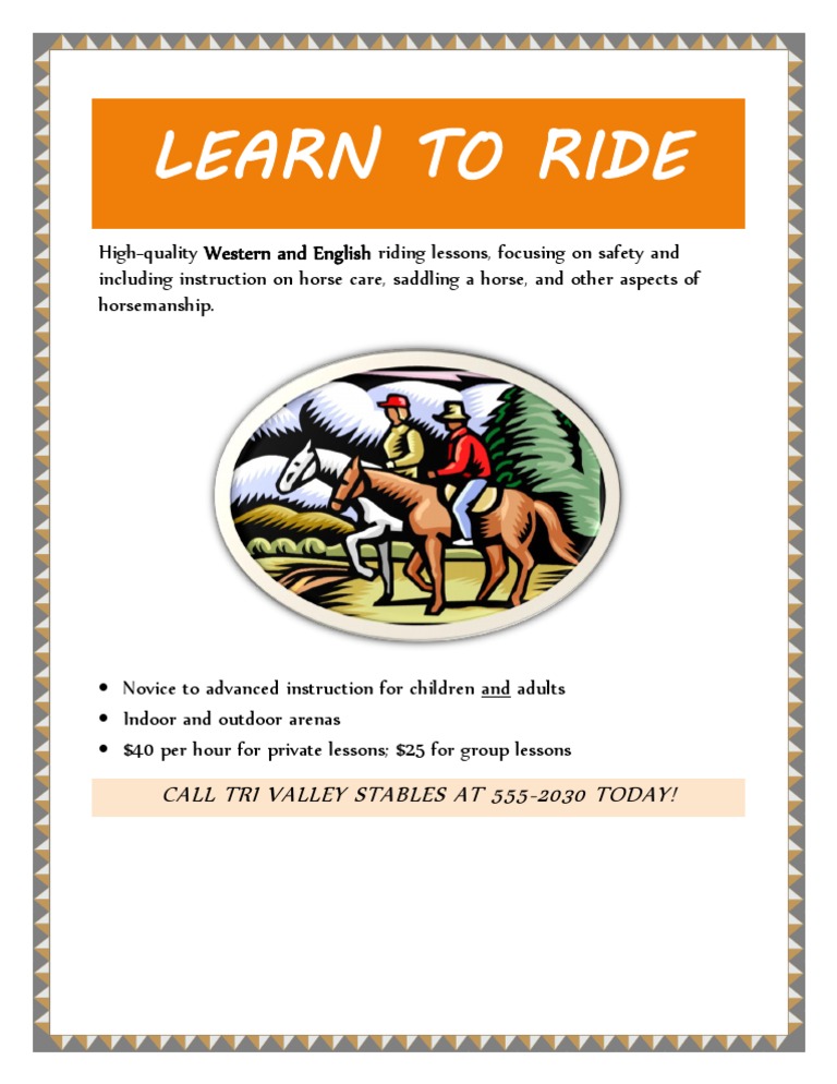 Horse Riding Lessons at Tri Valley Stables | PDF | Outdoor Recreation ...