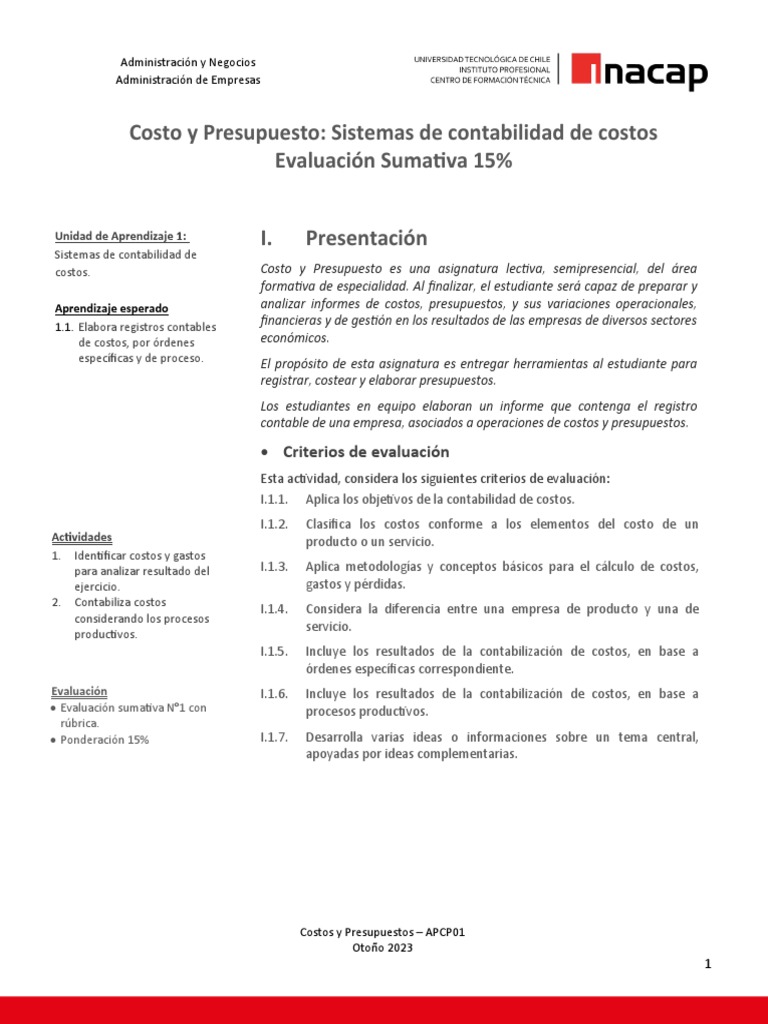 Contabilidad de Costos y Presupuestos | PDF | Presupuesto | Contabilidad