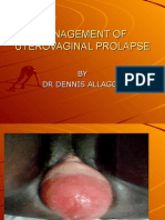 Management of Uterovaginal Prolapse