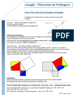 G7 - Triangle Rectangle Et Théorème de Pythagore