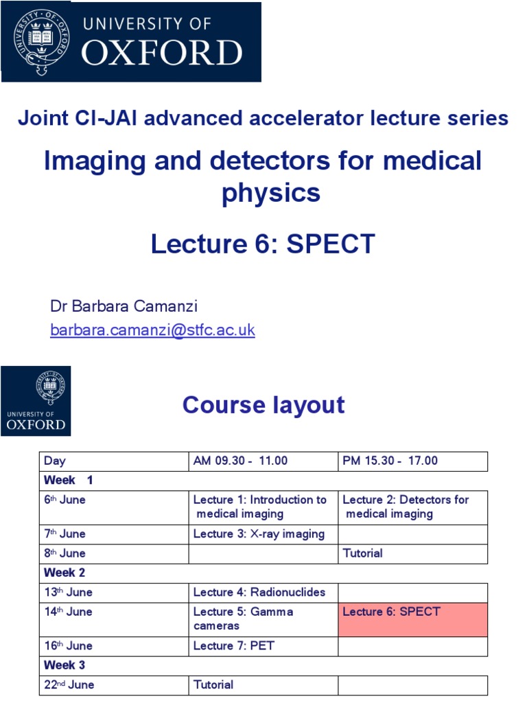 SPECT Imaging in Medical Physics | PDF | Ct Scan | Medical Imaging
