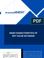 Characteristics of Key Value DB (DB)