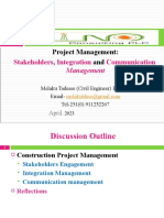 Const Project Execution - 5 Stakeholders - Integration-Communication MGMT