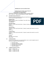 Memoria Descriptiva de Estructuras