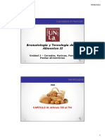 Bromatología y Tecnología de Los Alimentos II: Unidad 2 - Cereales, Harinas, Pan y Pastas Alimenticias