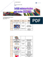 0 Planificarea Activitatilor Extrascolare 20172018