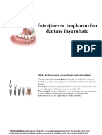 Întreținerea Implanturilor Dentare Înșurubate
