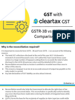 GSTR 3B Vs GSTR 1 Tax Comparison Report 2