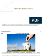 ¿Qué Es Fondo de Pensiones - Su Definición, Concepto y Significado