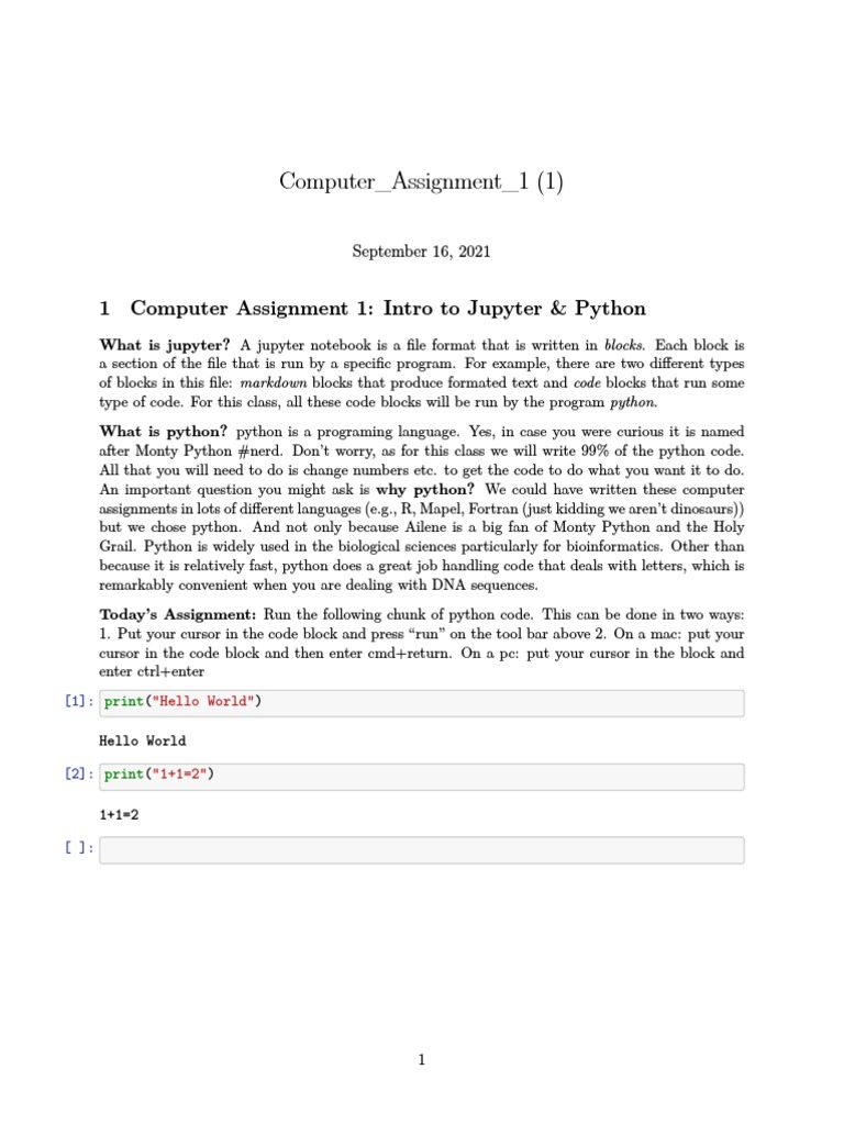 Computer Assignment 1 301460725 | PDF
