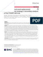 Fluid Balance and Renal Replacement Therapy Initiation Strategy: A Secondary Analysis of The STARRT-AKI Trial