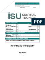 Informe de Practica de Fundicion 4 B