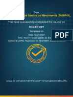 BCM E0 WBT Completion Certificate