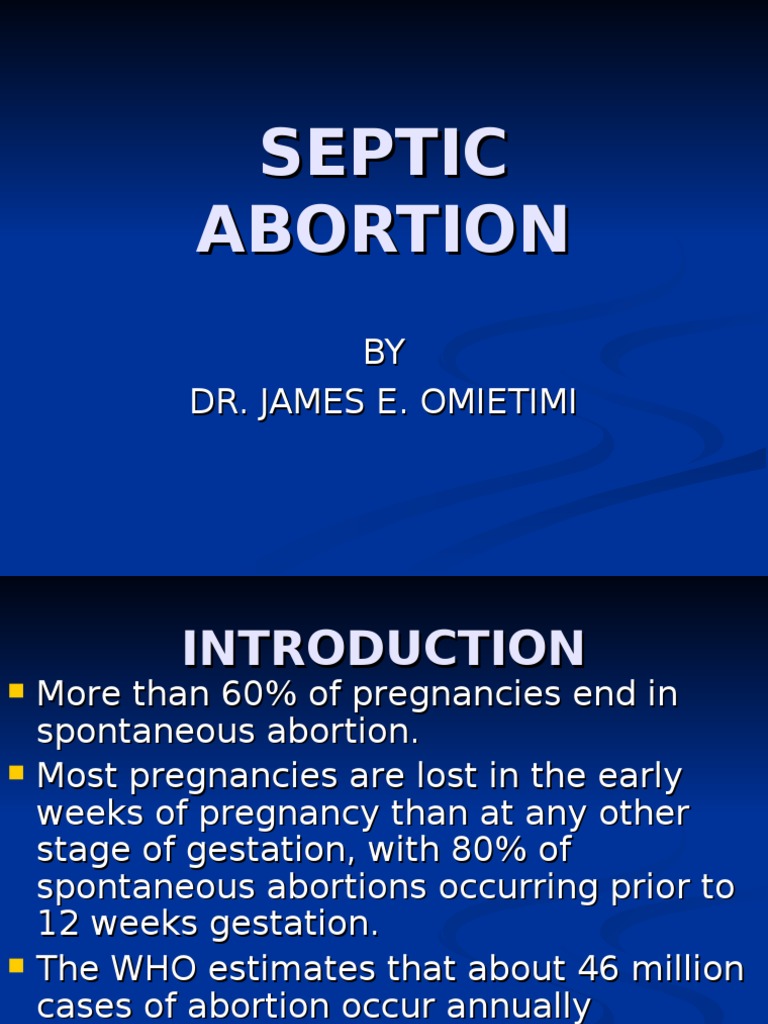 Septic Abortion PDF Miscarriage Uterus