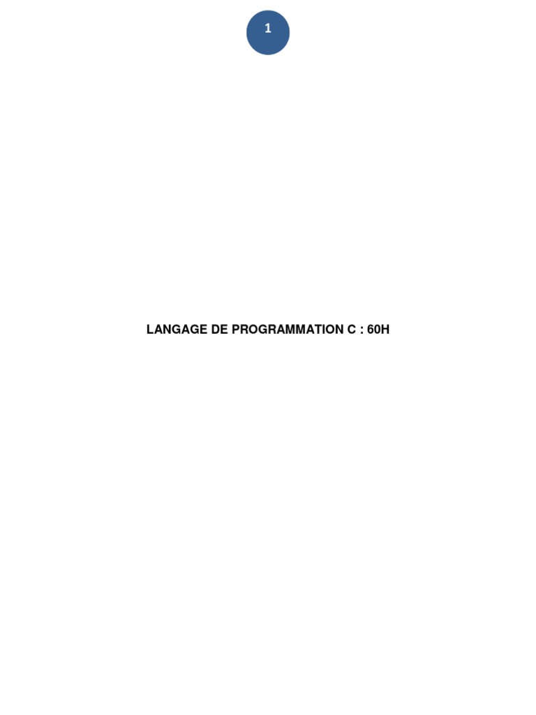 Introduction à la programmation en C | PDF | C (Langage de ...