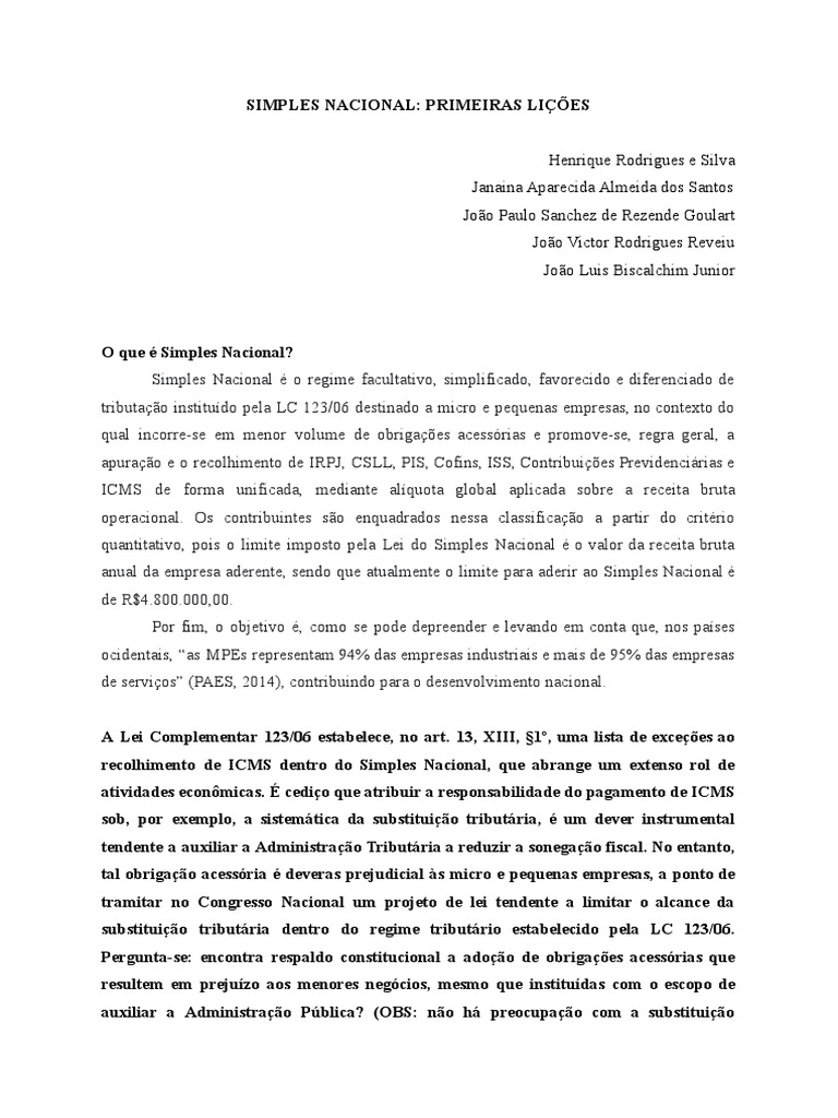 Roteiro Em Grupo Simples Nacional Primeiras Lições Download