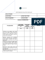 Surgical Handwashing Gowning and Gloving Checklist