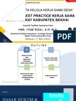 Workshop Best Practice Kerja Sama Desa Tingkat Kabupaten Bekasi