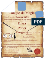 Invitaciones y Sobres Harry Potter