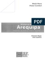 Historia Mínima de Arequipa. Desde Los Primeros Pobladores Hasta El Presente - Mario Meza & Víctor Condori (Indice)