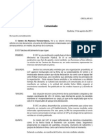 Reporte de Prensa - CAT Respecto A Situación de Medios de Prensa