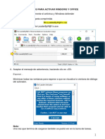 Pasos para Activar Windows y Office