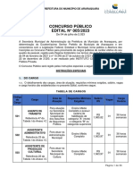 Concurso Público EDITAL #005/2023: Prefeitura Do Município de Araraquara
