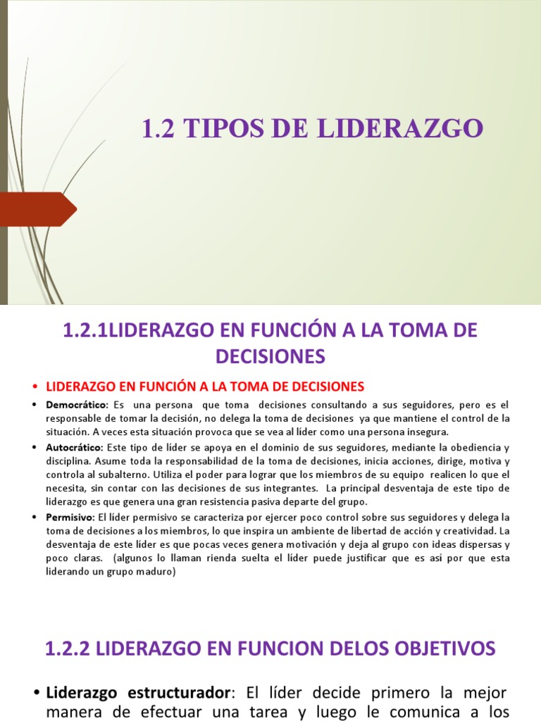 Tipos de Liderazgo y Toma de Decisiones | PDF