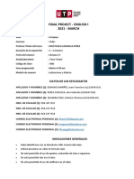Modelo Caratula y Formato Proyecto Final - Inglés 1 - 2021 Marzo