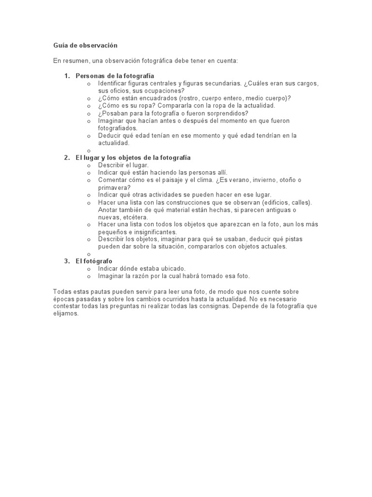 Guía Completa para Análisis Fotográfico | PDF